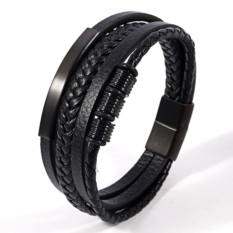 Leather Bracelets Men Leather Jewelry 2023 Fashion Leather Bracelet