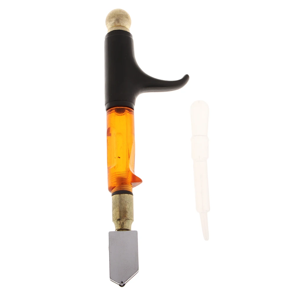 Handle Professional Oil Filled Bottle Glass Tile Mirror Cutter Metal Head DIY PRO Tungsten Wheel Feed Glazing Score Mirrors Tile