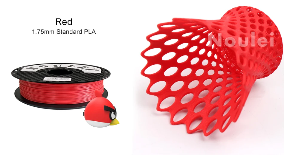 9 noulei 3d printing PLA filament 1.75mm red