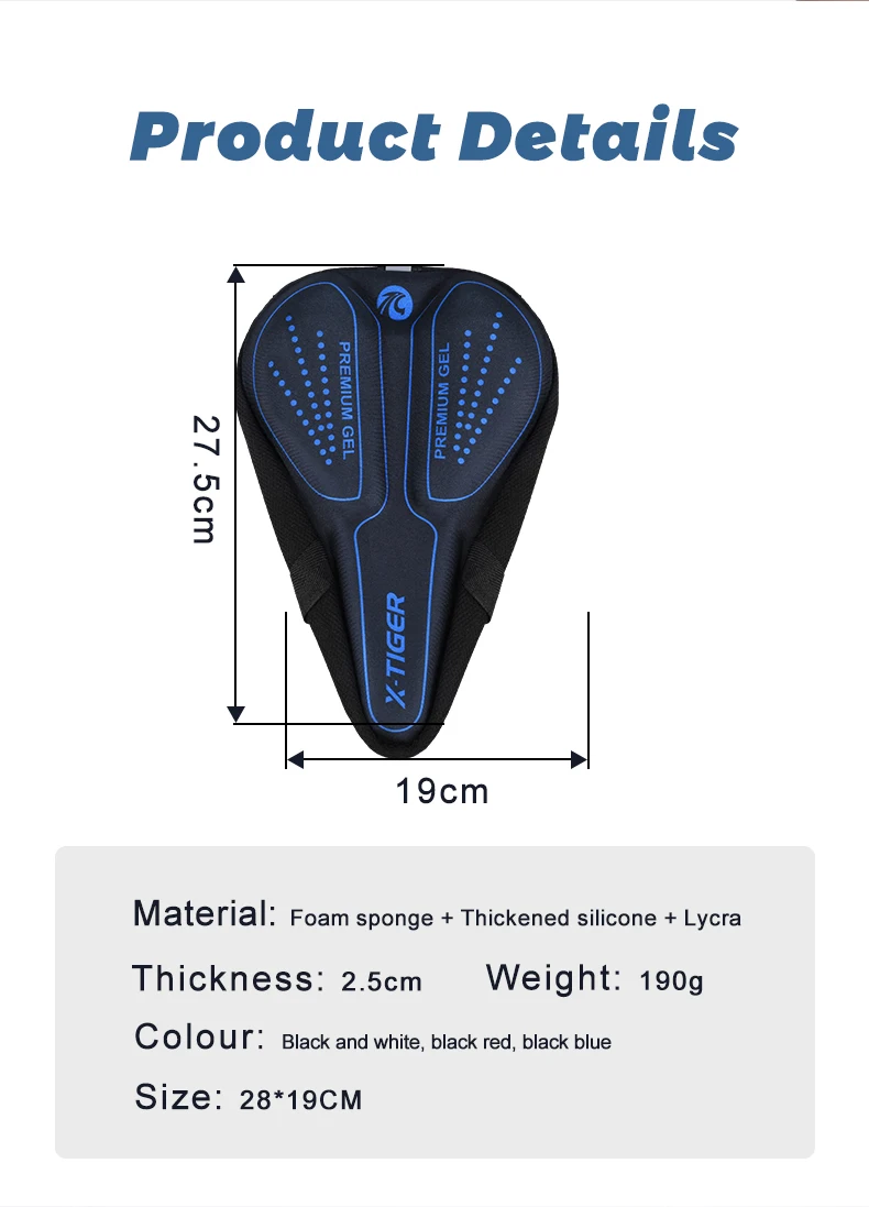 X TIGER coprisella per bici 3D morbido addensato tappetino per bicicletta  traspirante sedile per sella per bicicletta comodo cuscino per sedile in  schiuma|Bicycle Saddle| - AliExpress