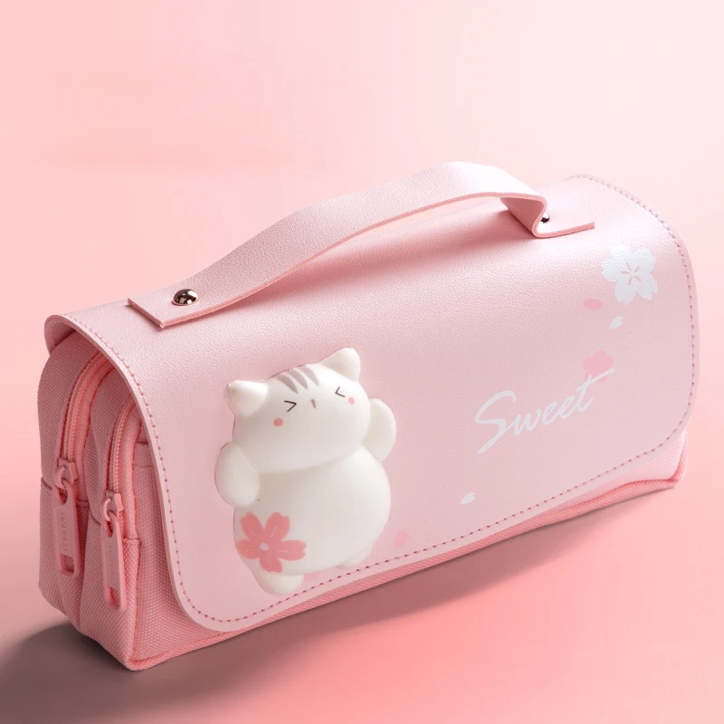 Cute Kawaii Large Capacity Pencil Case School Pen Case Supplies Pencil Bag  Girls Gift Pouch Stationery