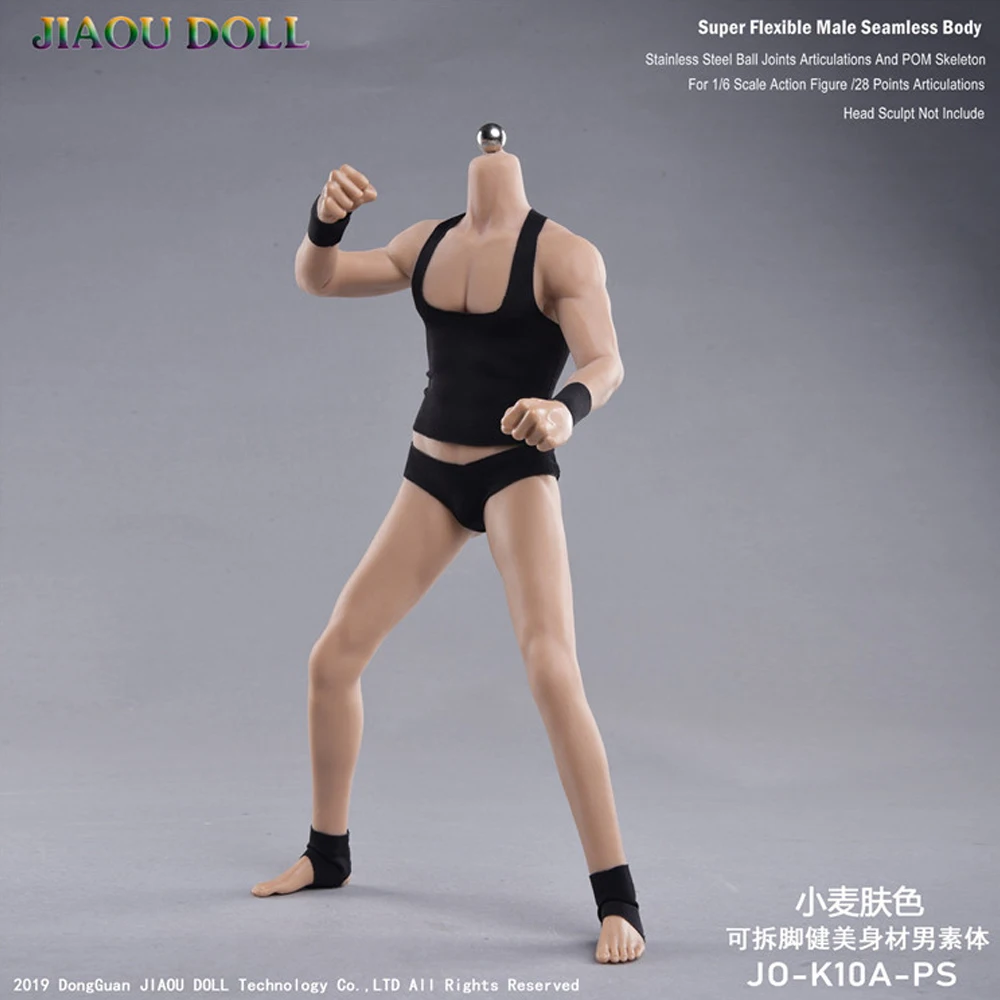 Новый Jiaou Doll 1/6 мускулистый мужской Бесшовный корпус Нержавеющая сталь Шаровые