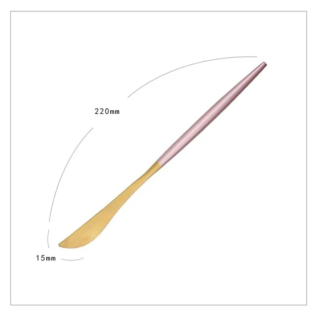 Горячее предложение, набор посуды из розового золота, 304 нержавеющая сталь, Западный столовый набор для кухни, столовая посуда, вилка, нож, совок, набор серебряных изделий - Цвет: 01 Dinner knife