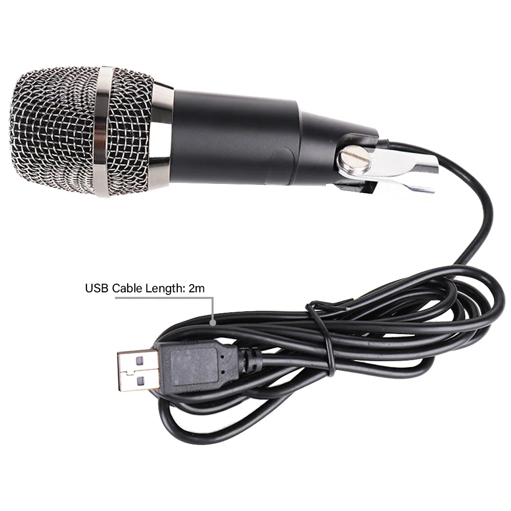 USB микрофон домашний вокальный запись микрофоны настольный мини металлический штатив подставка для ноутбука ПК онлайн-чат пение