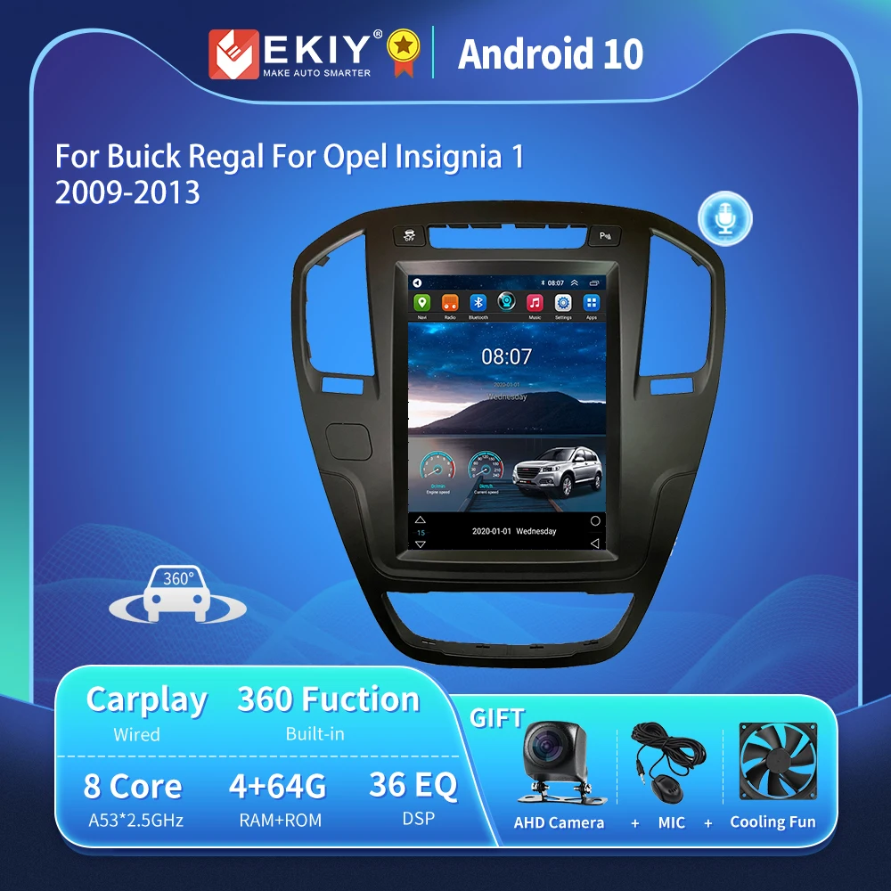 EKIY Car Radio For Buick Regal Opel Insignia 1 2009-2013 Tesla style screen GPS Android Multimedia Video Player Navi | Автомобили и