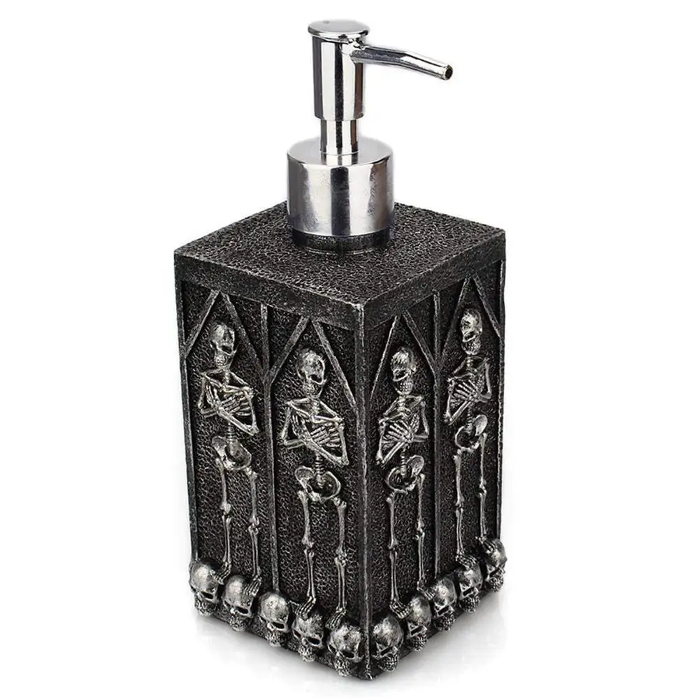 Skull Soap Pump Dispenser Empty Hand Sanitizer Bottles with Pump Foaming Hand Soap Dispenser Ghost Festival Home Decoration