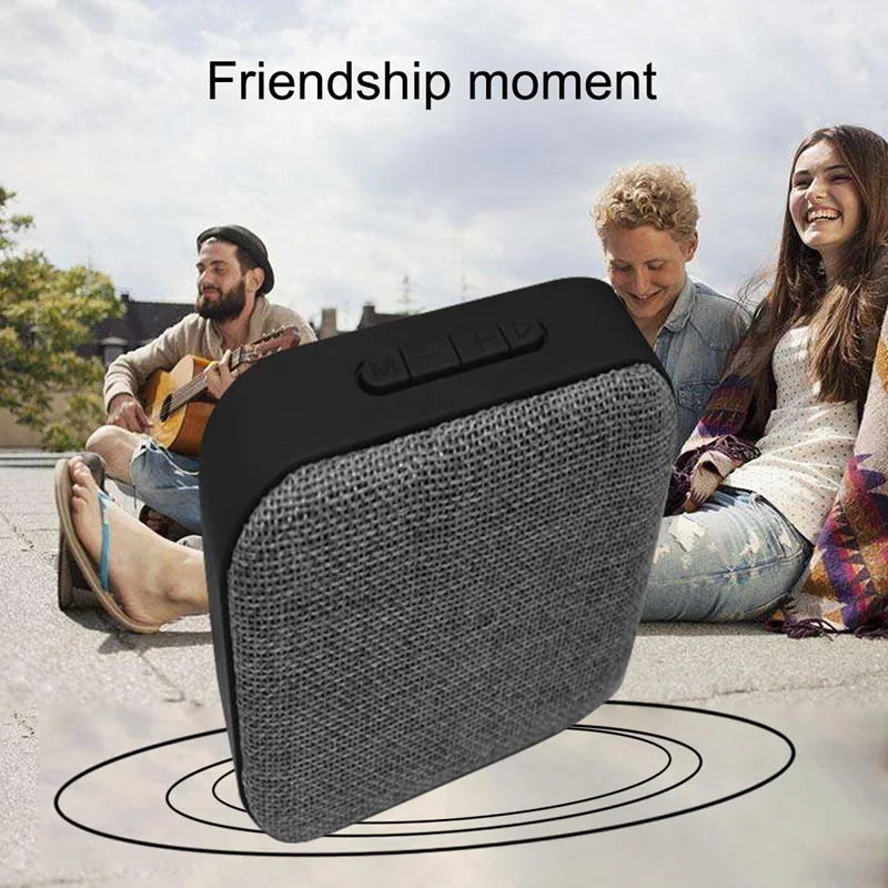 T3 тканевый bluetooth динамик беспроводная мини-карта USB зарядка портативный аудио серый