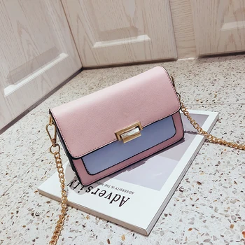 

Candy Color Thick Chain PU Leather Crossbody Bags For Women 2020 Elegant Shoulder Handbags Female Travel Cross Body Bag bolsa