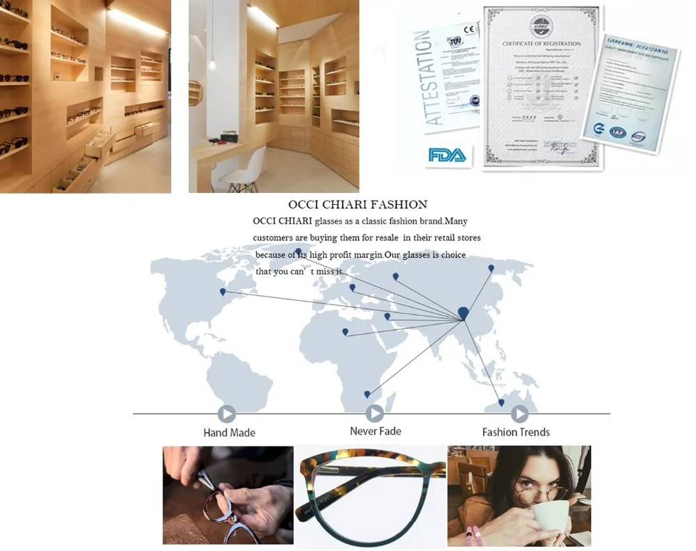 OCCI CHIARI, высокое качество, ацетатные очки, мужские, Ретро стиль, очки по рецепту, женские, оптическая оправа, круглая, OC7205