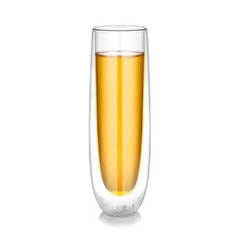 

Heat-Resistant Double-Layer Glass Creative Champagne Glass High-End Red Wine Glass New Transparent Water Cup