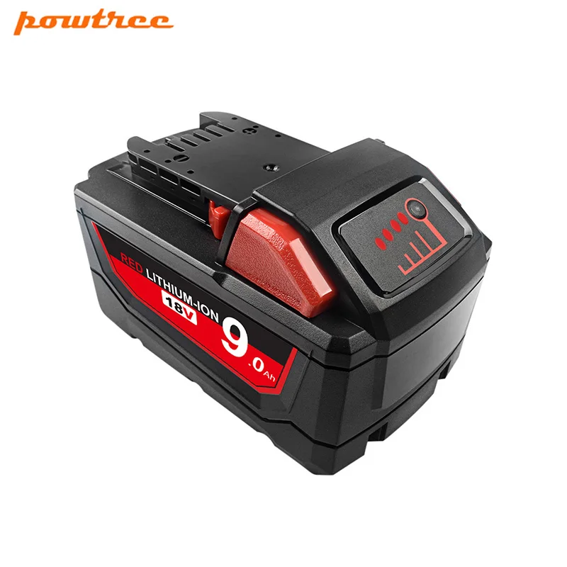 Powtree 18 в 9000 Ач 1815 мАч для Milwaukee M18 XC Li Ion сменный аккумулятор 48 11 M18B2 M18B4 M18BX