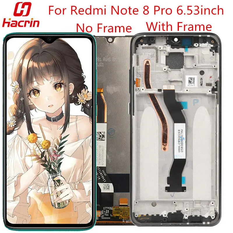 

For Xiaomi Redmi Note 8 Pro LCD Display+Touch Screen No Dead Pixel lcd screen for Xiaomi Redmi Note 8 Pro M1906G7I 6.53inch