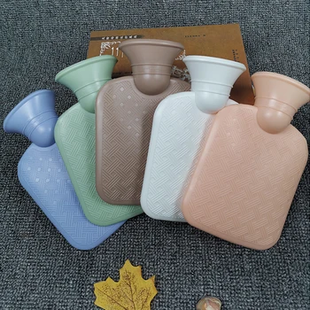 

Hot Water Bottle Solid Color Thick PVC Silicone Rubber Hot Water Bottle Irrigation Hand Warmers Warm Palace Warm Bag