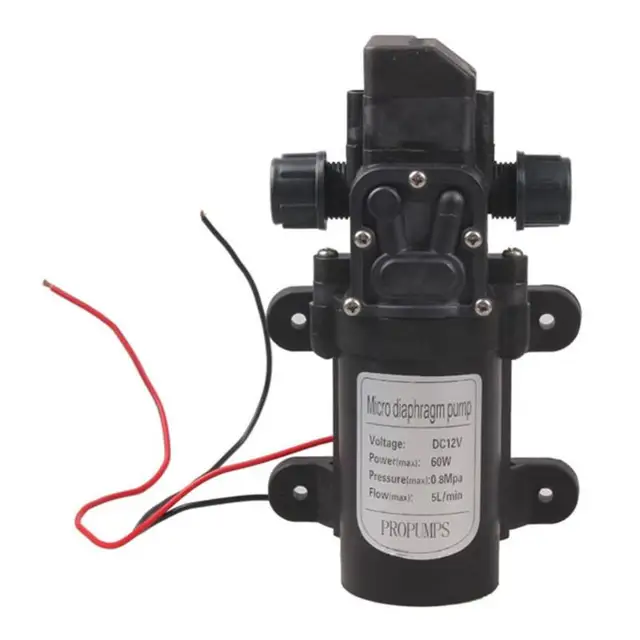 Dc 12V 60W Mikro -Elektromos Membrán Vízszivattyú Automatikus Kapcsoló 5L/Perc Nagynyomású Autómosás Permetező 0,8 Mpa Forró - Image 2
