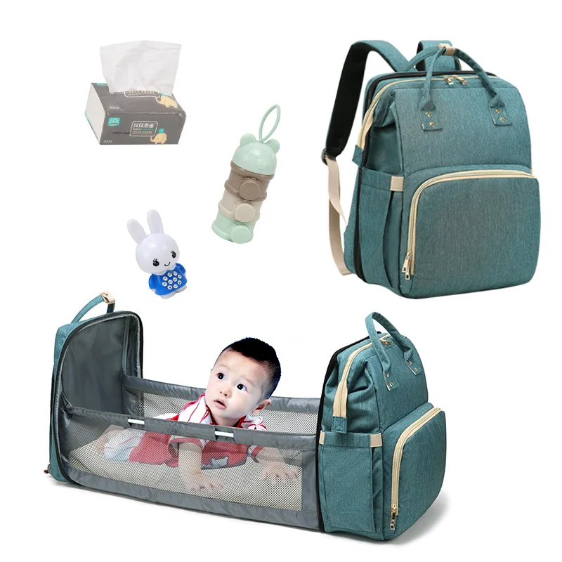 Crib 3 in 1 portable crib travel bag diaper bag multi-function Mummy bag folding 