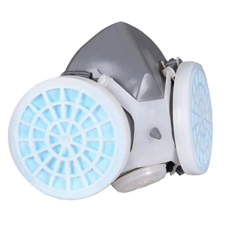 Non-Woven Fabric Dual Respirator Gas Mask Anti-Dust Twin Chemical Spray Paint Workplace Safety Protection Tools Dropship