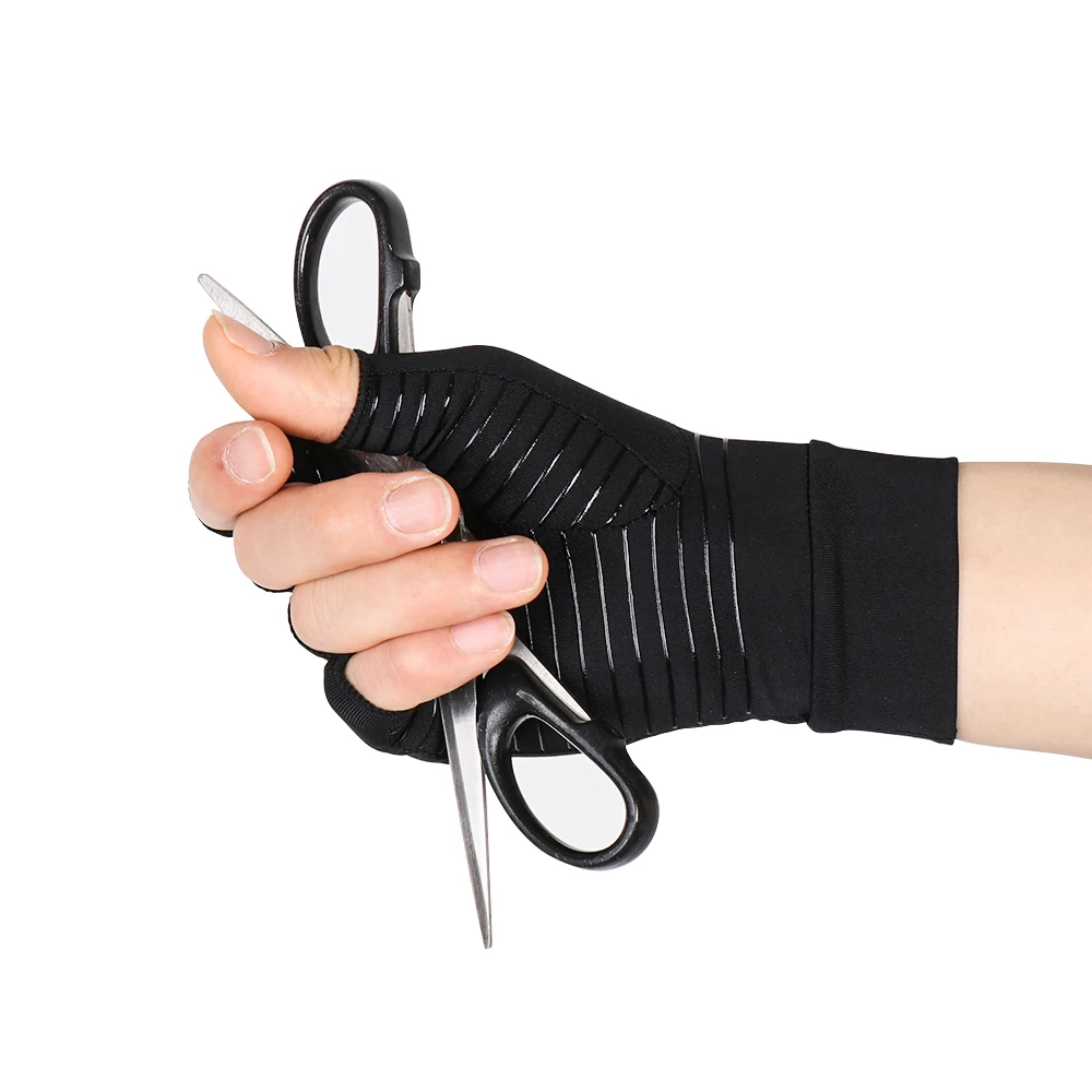 1 пара полностью открытые пальцы руки компрессионные перчатки с металлическими медицинские перчатки повязка на запястье эластичная артрита боли в суставах облегчение запястья