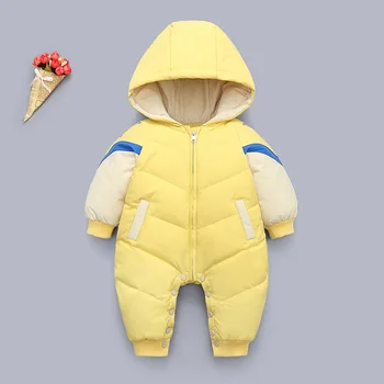 

2020 Russia Winter Baby Down Jacket Coat Plus Velvet Warm Newborn Snowsuit Baby Girls Winter Romper Toddler Boys Jumpsuit