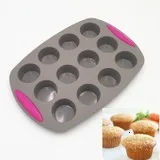Silica Gel Mould Two Paper Suit Two Color Binaural 9 Inch Round Cake Mould Toast Disc Baking Tool