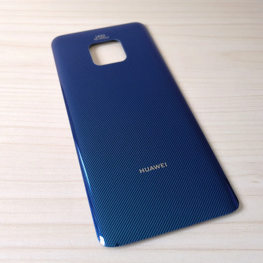Blue Mate 20 Pro Оригинальная крышка корпуса mate 20 Pro для huawei mate 20 Pro задняя крышка запчасти из стекла батарея Дверь настоящая с клеем - Цвет: Blue Mate 20 Pro