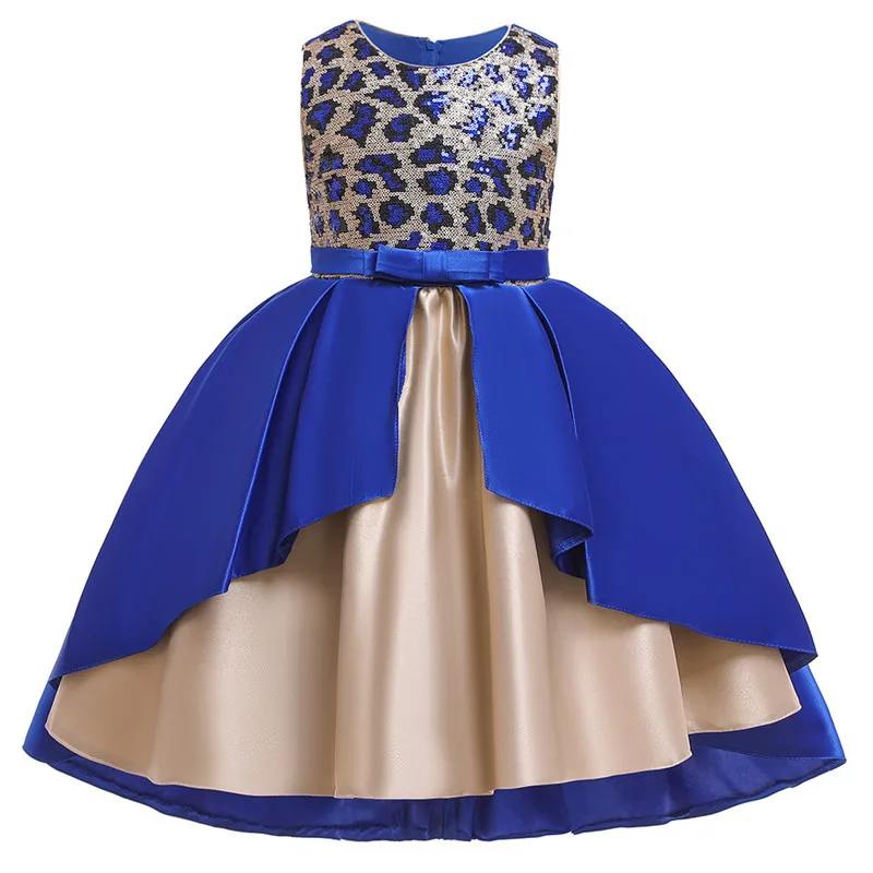 Зимнее рождественское платье элегантное платье-пачка принцессы на свадьбу для девочек Детские платья для девочек vestidos От 3 до 12 лет - Цвет: Navy blue3