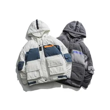 Зимняя утолщенная повседневная одежда из хлопка, Мужская японская хлопковая рубашка с капюшоном, мужская рубашка