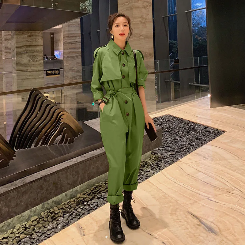 Spring Autumn Women Long Sleeve Shirt Jumpsuits Female Streetwear Hip Hop Plus Size Overalls Rompers Trousers Cargo Pants Sets Spring Autumn Women Long Sleeve Shirt Jumpsuits Female Streetwear Hip Hop Plus Size Overalls Rompers Trousers Cargo Pants Sets
