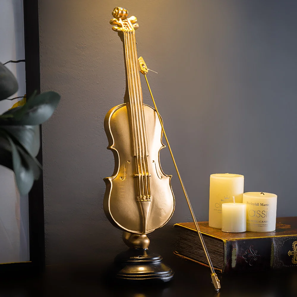 Modern Resin Violin Model Home Decoration Nordic Music Figurine Saxophone Statue Art Sculpture Office Desk Decorative Accessorie