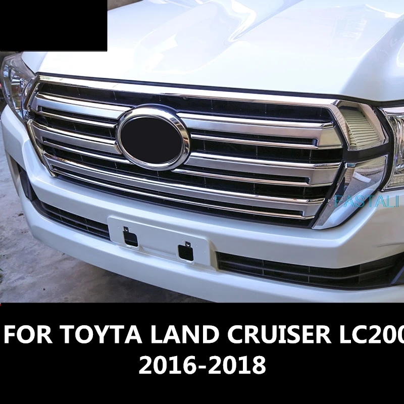 Для TOYTA LAND CRUISER LC200- бампер воздухозаборная решетка Планки передняя решетка полосы центр гоночный чехол внешняя отделка
