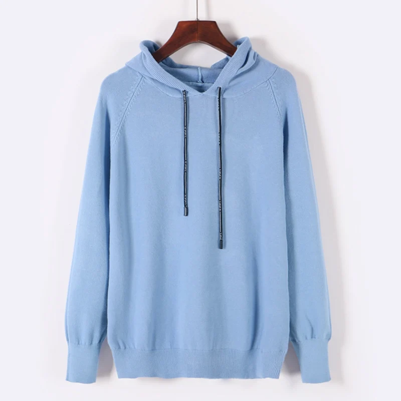 GIGOGOU осенне-зимний свитер женский свитер длинный рукав вязаный свитер пальто пуловеры оверсайз Топ Женская куртка - Цвет: Blue 0166