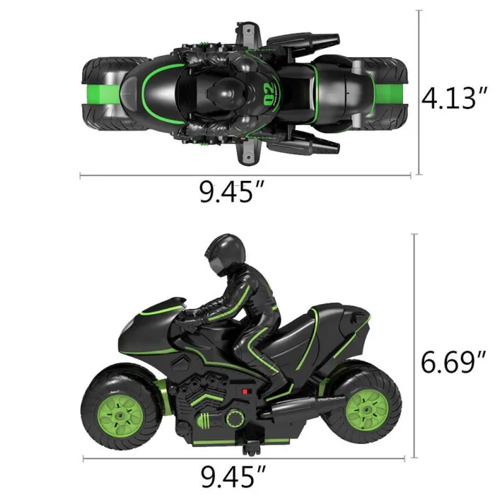 Игрушечные мотоциклы с дистанционным управлением, 360 градусов, вращающиеся колеса, дрифт, трюк, мотоцикл, гоночный мотоцикл, игрушки для детей, H