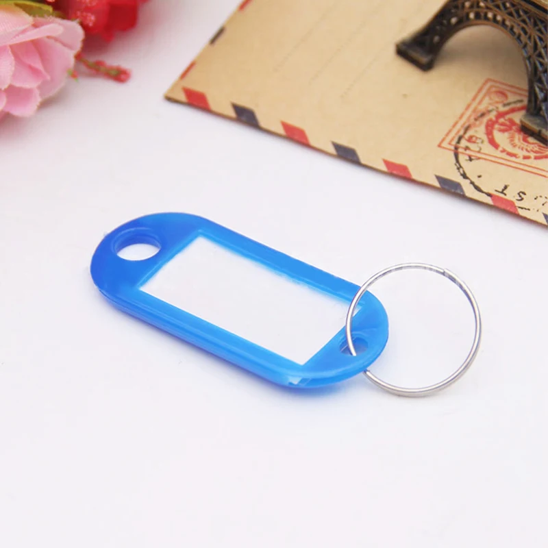 1/10/50Pcs Plastic Keychain Key Fobs Luggage ID Tags Labels Rings With Name Cards Chain Keyring|Брелоки| |