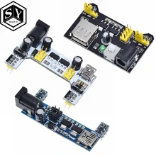 Módulo de fonte de alimentação, placa branca para placa de ensaio de energia 2 vias 3.3v 5v, 1 peça MB-102 placa de pão sem solda
