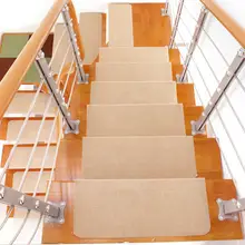 Yazi сплошной цвет Противоскользящий клей для лестничный ступеней коврик ковер для гостиной мягкие лестничные моющиеся половые коврики