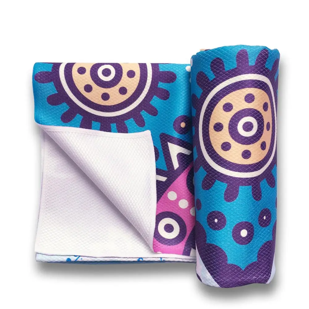 Портативное полотенце для йоги покрывало с принтом нескользящий коврик