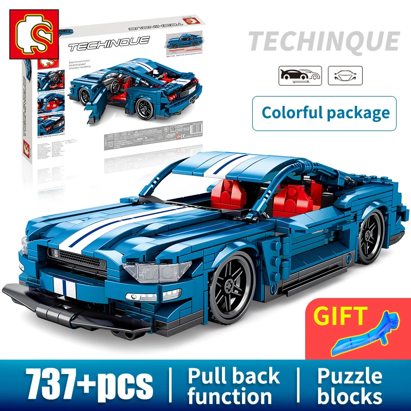 SEMBO BLOCK 737 шт. Technic Bugattis набор для строительства гоночного автомобиля инженерная