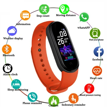 

2020 new M5 plus smart bracelet smart bracelet MI5smart bracelet heart rate activity tracker fitness smart watch MI5 plus