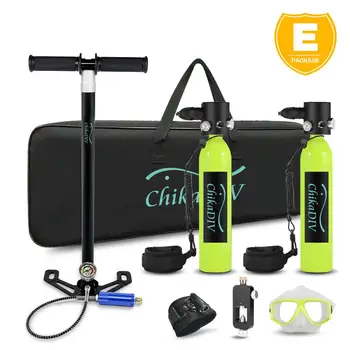 

ChikaDIV Diving equipment oxygen cylinder set Underwater respirator 0.5 liter capacity Reusable Dive time is about 6-7 minutes