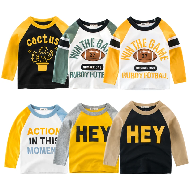 Kids T-Shirts Clothing Tops Long-Sleeve Girls Boys 8-Years Winter Cotton Autumn 7 2-3-4-5-6