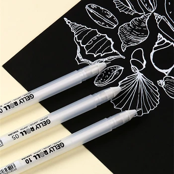 

Sakura Gelly Roll Gel Pen Set White Ink 0.3mm 0.4mm 0.5mm Sketch Highlight Marker Pen Drawing Art Supplies