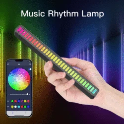 Bande lumineuse Led Rgb avec synchronisation de la musique, contrôleur de son, capteur de rythme, USB réglable, pour voiture 