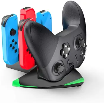 

Controller Charger for Nintendo Switch 5 in 1 Charging Dock Station for 1 Pro Controller and 4 Switch Joy-con w/ LED Indicator