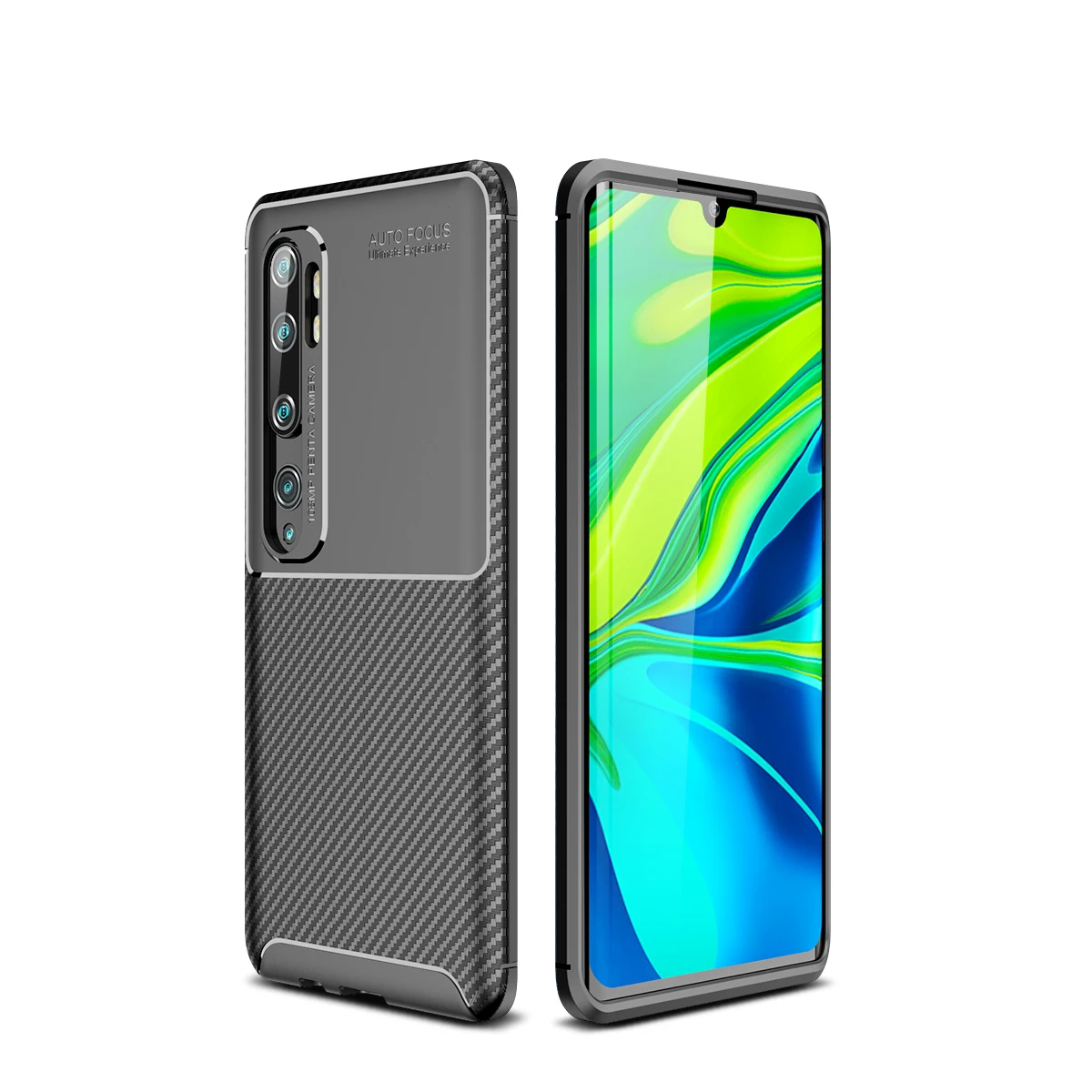 Чехол Raugee для Xiaomi CC9 Pro роскошный бампер из углеродного волокна мягкий