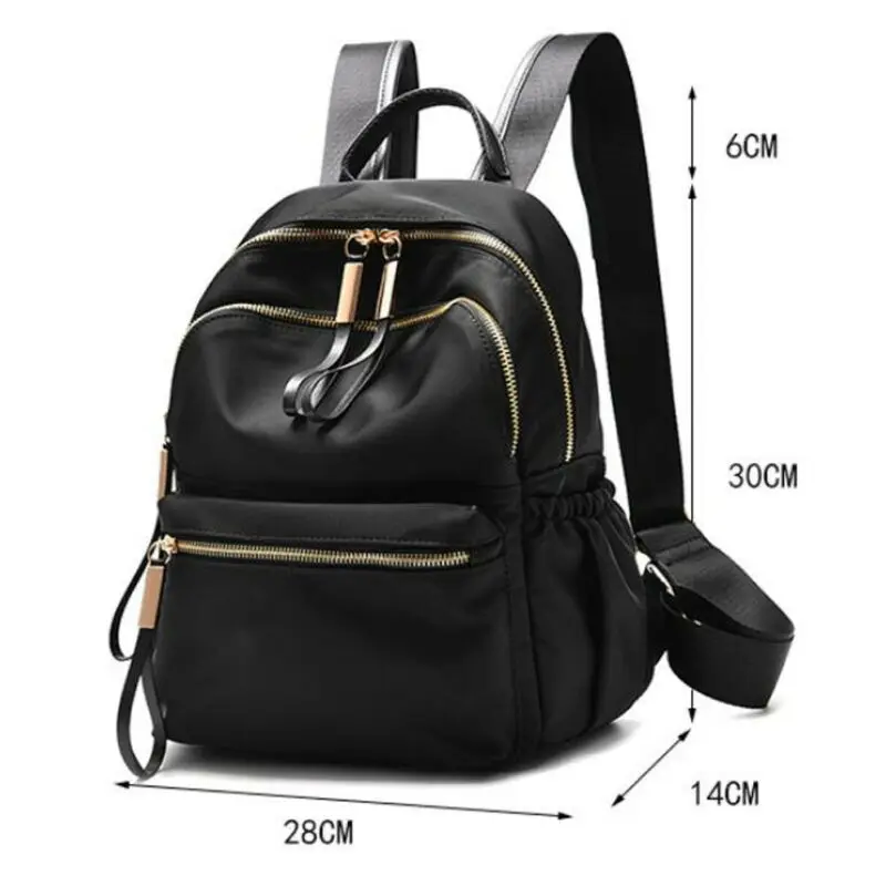 Повседневный рюкзак из ткани Оксфорд, женские черные водонепроницаемые школьные сумки для девочек-подростков, модная женская мягкая дорожная сумка-рюкзак
