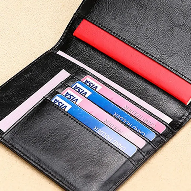 RFID Блокировка натуральная кожа дорожный Паспорт ID карты Обложка держатель Чехол протектор Органайзер 14x10,5x1 см