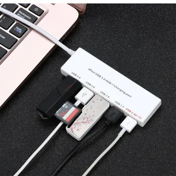 

CARPRIE 4 Ports USB 3.0 HUB with Power Charging and Switch Multiple USB Splitter Porta Panel USB3.0 USB3 USB-HUB Hab USB Adapter