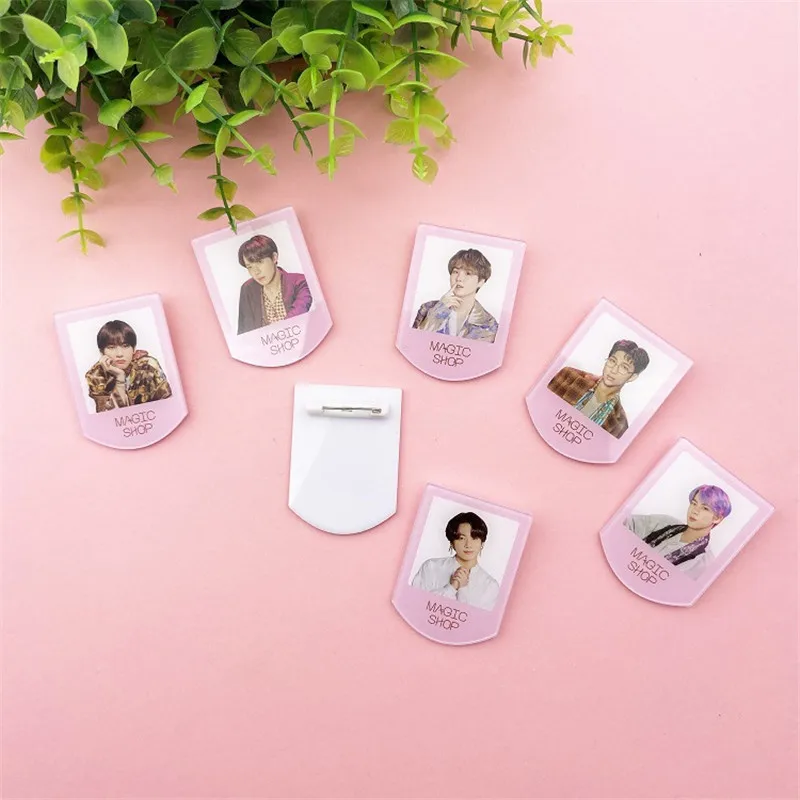 KPOP Bangtan мальчики держатель мобильного телефона Волшебный Магазин Броши Булавки JUNG KOOK JIMIN значки карта душа Persona