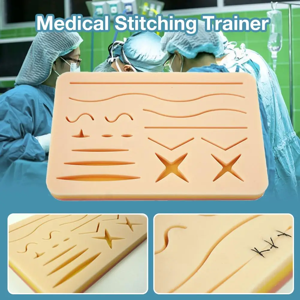 

Newest High Quality Medical Suture Surgical Training Kit Silicone Skin Model Suturing Practice Training Pad