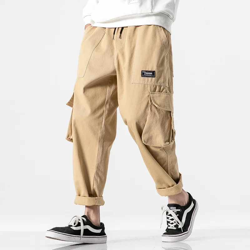 

City Where the Product 2020 Spring New Style Origional Multi-pockets Open Wire Bib Overall Loose-Fit Solid Color Casual Pants