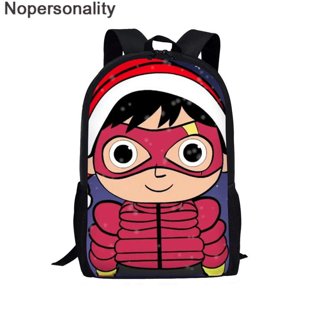 Nopersonality мультфильм Райан мире печать детский рюкзак для мальчиков и девочек 3 шт./компл. ранцы Начальная школа детская книга сумка Mochila - Цвет: LH1261C
